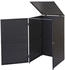 MCW Mülltonnenverkleidung E25 1 x 120 Liter 110 x 65 x 66 cm schwarz
