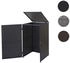 MCW Mülltonnenverkleidung E25 1 x 120 Liter 110 x 65 x 66 cm schwarz