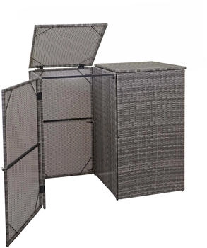 MCW M&uuml;lltonnenverkleidung E25 2 x 120 Liter 176 x 130 x 131 cm grau