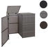 MCW Mülltonnenverkleidung E25 2 x 120 Liter 176 x 130 x 131 cm grau