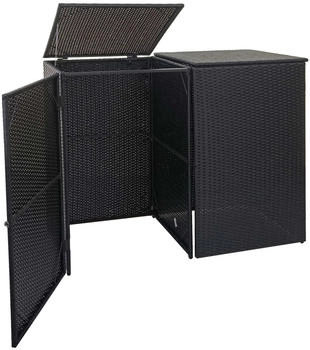 MCW Mülltonnenverkleidung E25 2 x 120 Liter 176 x 130 x 131 cm schwarz