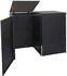 MCW Mülltonnenverkleidung E25 2 x 120 Liter 176 x 130 x 131 cm schwarz