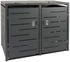 MCW Mülltonnenverkleidung E83 2 x 240 Liter 116 x 141 x 98 cm Stahl anthrazit 62 kg