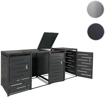 MCW Mülltonnenverkleidung E83 4 x 240 Liter 117 x 263 x 80 cm Stahl anthrazit 108 kg – MCW Mülltonnenverkleidung E83 4 x 240 Liter 117 x 263 x 80 cm Stahl anthrazit 108 kg für makellose Ordnung