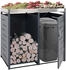 MCW Mülltonnenverkleidung H40 1 x 240 Liter mit Holzlager 125 x 130 x 80 cm anthrazit