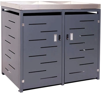 MCW Mülltonnenverkleidung H40 2 x 240 Liter 125 x 134 x 84 cm anthrazit