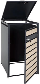 MCW Mülltonnenverkleidung J81 1 x 240 Liter 117 x 68 x 80 cm gold – Optimaler Schutz und einfache Handhabung