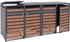 MCW Mülltonnenverkleidung J81 1 x 240 Liter 117 x 68 x 80 cm Kirsche-Holzoptik dunkelbraun