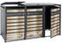 MCW Mülltonnenverkleidung J81 3 x 240 Liter 117 x 200 x 80 cm gold