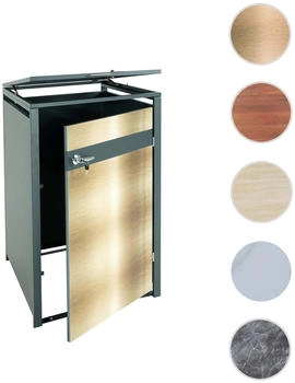 MCW Mülltonnenverkleidung J82 1 x 240 Liter 117 x 68 x 80 cm gold – Optimale Raumnutzung und einfache Handhabung
