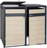 MCW Mülltonnenverkleidung J82 2 x 240 Liter 117 x 132 x 80 cm Buche-Holzoptik hellbraun