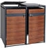 MCW Mülltonnenverkleidung J82 2 x 240 Liter 117 x 132 x 80 cm Kirsche-Holzoptik dunkelbraun