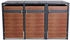 MCW Mülltonnenverkleidung J82 3 x 240 Liter 117 x 200 x 80 cm Kirsche-Holzoptik dunkelbraun