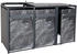 MCW Mülltonnenverkleidung J82 3 x 240 Liter 117 x 200 x 80 cm Marmor-Optik dunkel