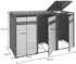 MCW Mülltonnenverkleidung J82 3 x 240 Liter 117 x 200 x 80 cm Marmor-Optik dunkel