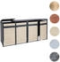 MCW Mülltonnenverkleidung J82 4 x 240 Liter 117 x 264 x 80 cm Buche-Holzoptik hellbraun