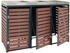 MCW Mülltonnenverkleidung K14 3 x 240 Liter 124 x 200 x 84 cm Walnuss-Holzoptik