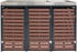 MCW Mülltonnenverkleidung K14 3 x 240 Liter 124 x 200 x 84 cm Walnuss-Holzoptik