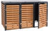 MCW Mülltonnenverkleidung K14 3 x 240 Liter 119 x 205 x 84 cm Teak-Optik