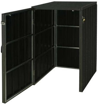 MCW WPC-M&uuml;lltonnenverkleidung J28 1 x 240 Liter 117 x 80 x 105 cm anthrazit