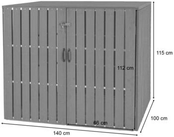 MCW WPC-Mülltonnenverkleidung J28 2 x 240 Liter 115 x 140 x 100 cm anthrazit – MCW WPC-Mülltonnenverkleidung J28 2 x 240 Liter 115 x 140 x 100 cm anthrazit – Elegante Ordnung für Ihren Außenbereich