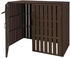 MCW WPC-Mülltonnenverkleidung J28 2 x 240 Liter 115 x 140 x 100 cm braun