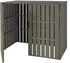 MCW WPC-Mülltonnenverkleidung J28 2 x 240 Liter 115 x 140 x 100 cm grau
