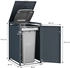 ML-Design Mülltonnenbox 1 x 240 Liter 68 x 80 x 116,3 cm Stahl anthrazit