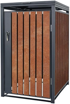 ML-Design M&uuml;lltonnenbox 1 x 240 Liter 68 x 80 x 116,3 cm Rostoptik anthrazit