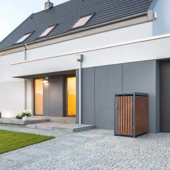 ML-Design Mülltonnenbox 1 x 240 Liter 68 x 80 x 116,3 cm Rostoptik anthrazit – Durchdachte Funktionalität für höchsten Komfort