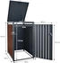 ML-Design Mülltonnenbox 1 x 240 Liter 68 x 80 x 116,3 cm Rostoptik anthrazit