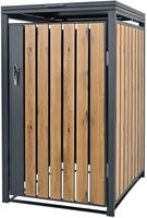 Ml-design - M&uuml;lltonnenbox 1er F&uuml;r 1 Tonne 240l 68x80x116,3cm Anthrazit-eichenoptik,