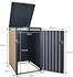 ML-Design Mülltonnenbox 1 x 240 Liter 68 x 80 x 116,3 cm Eichenoptik anthrazit