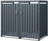 ML-Design Mülltonnenbox 2 x 240 Liter 132 x 80 x 116,3 cm Stahl anthrazit