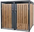 ML-Design Mülltonnenbox 2 x 240 Liter 132 x 80 x 116,3 cm Eichenoptik anthrazit