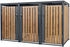 ML-Design Mülltonnenbox 3 x 240 Liter 200 x 80 x 116,3 cm Eichenoptik anthrazit