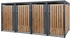 ML-Design Mülltonnenbox 4 x 240 Liter 264 x 80 x 116,3 cm Eichenoptik anthrazit