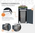 ML-Design Mülltonnenbox mit Pflanzdach 1 x 240 Liter 68 x 80 x 124 cm anthrazit