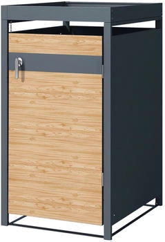 ML-Design Mülltonnenbox mit Pflanzdach 1 x 240 Liter 68 x 80 x 124 cm Lärchenoptik