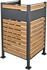 ML-Design Mülltonnenzaun für 1 Mülltonne 91 x 91 x 150 cm Stahl Holzoptik-anthrazit