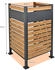 ML-Design Mülltonnenzaun für 1 Mülltonne 91 x 91 x 150 cm Stahl Holzoptik-anthrazit