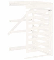 vidaXL Erweiterung f&uuml;r M&uuml;lltonnenbox Wei&szlig; Massivholz Kiefer