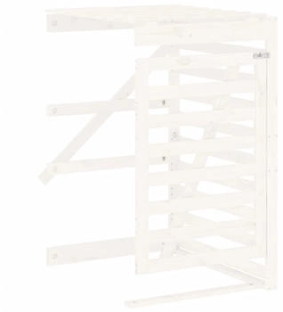 vidaXL Mülltonnenbox-Erweiterung 78 x 91,5 x 128,5 cm Massivholz Kiefer weiß