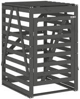 vidaXL M&uuml;lltonnenbox Grau 84x90x128,5 cm Massivholz Kiefer