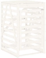 vidaXL M&uuml;lltonnenbox Wei&szlig; 84x90x128,5 cm Massivholz Kiefer