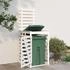vidaXL Mülltonnenbox für 1 x 240 Liter 84 x 90 x 128,5 cm Massivholz Kiefer weiß