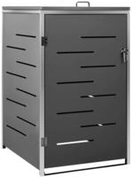 vidaXL M&uuml;lltonnenbox f&uuml;r 1 Tonne 69x77,5x112,5 cm Edelstahl