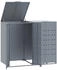 vidaXL Mülltonnenbox für 2 x 240 Liter 138 x 79 x 117 cm Stahl grau