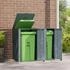 vidaXL Mülltonnenbox für 2 x 240 Liter 138 x 79 x 117 cm Stahl grau