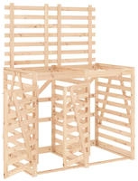 vidaXL M&uuml;lltonnenbox f&uuml;r 2 Tonnen Massivholz Kiefer